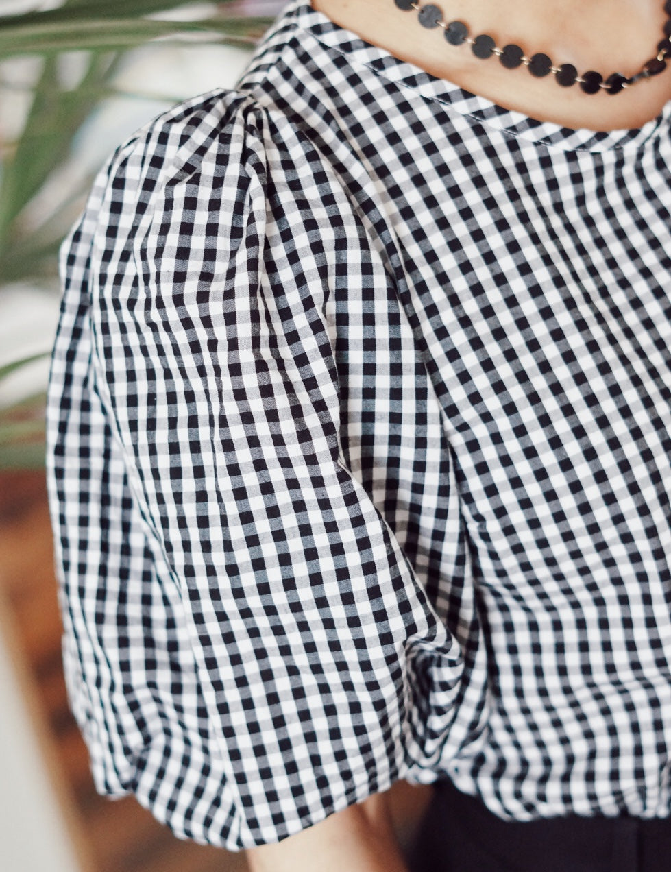 T-shirt Mangas Bufantes Vichy